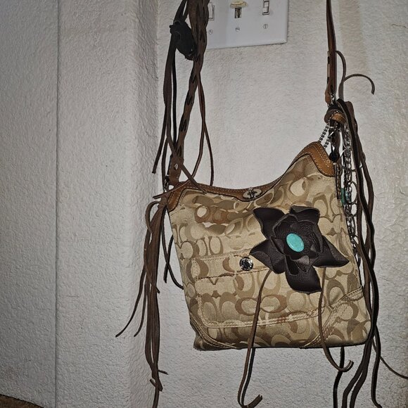 Coach upcycled crossbody handbag purse - Picture 2 of 8